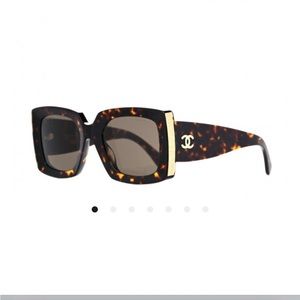 NEW Chanel Tortoise Rectangle Sunglasses